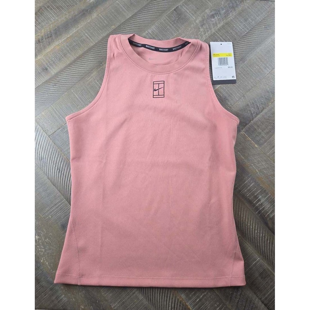 Nike Court Victory Tennis Tank Top Ribbed Dri-FIT FZ6666-618 Small Tall NWT